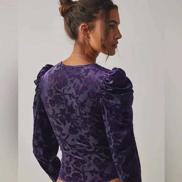 Free People NWT's Intimately Magic Hour Bodysuit- Deep Sea Combo - Picture 3 of 6